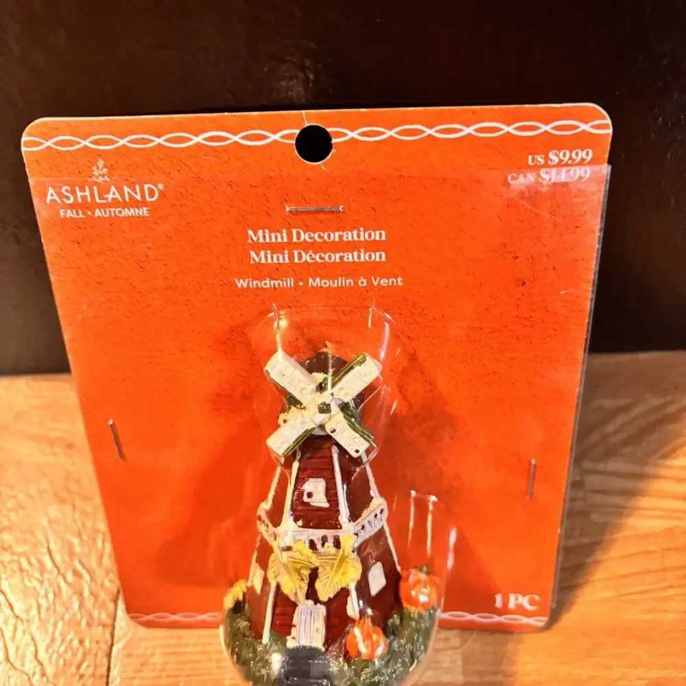 Ashland Fall Mini Windmill Decoration 2024 NWT Harvest Farmhouse Pumpkin Accent